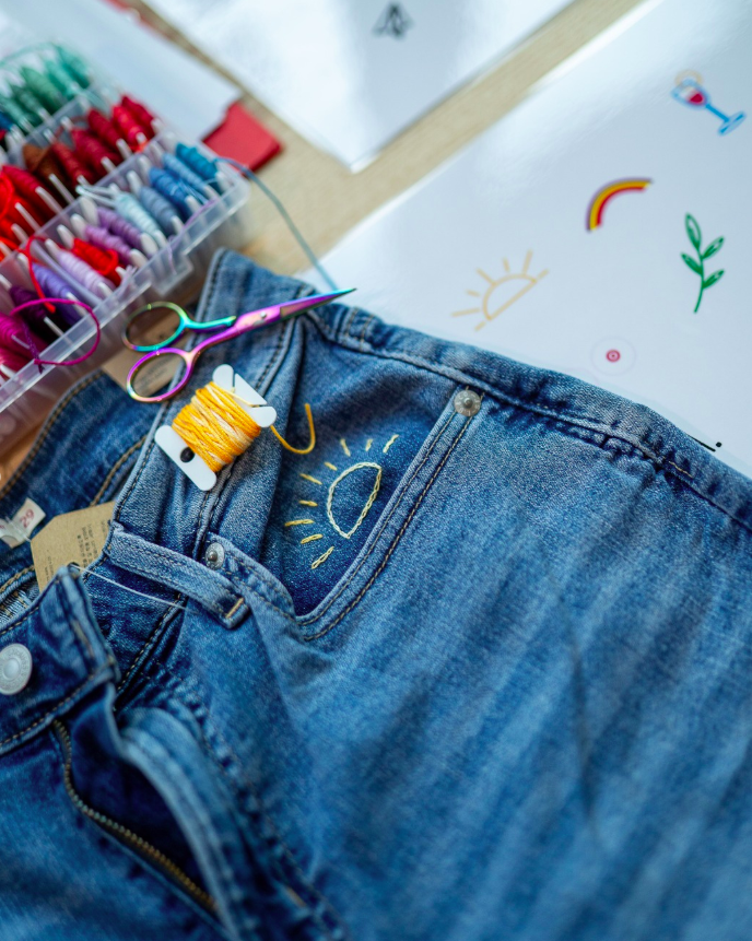 Broderie main en live