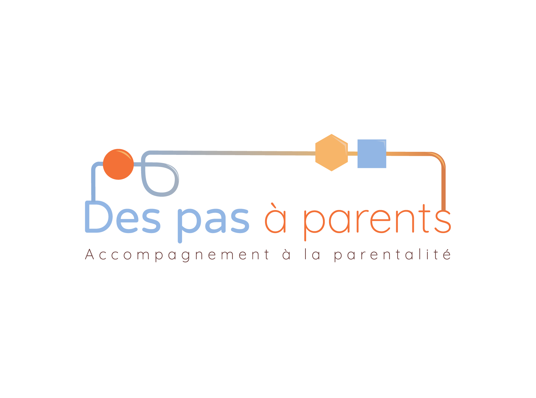 Création identité visuelle Des Pas à parents